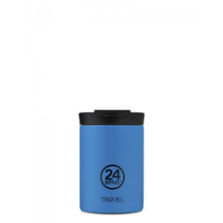 24Bottles Travel Tumbler 350 ml Bleu Acier inoxydable