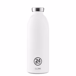 24Bottles Clima, 850 ml, Utilisation quotidienne, Blanc, Acier inoxydable, Ice white, 24 h