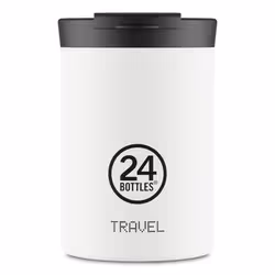 24Bottles Ice White, Noir, Blanc, Acier inoxydable, Acier inoxydable, Silicone, 1 h, 1 h