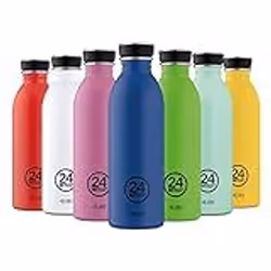 24Bottles Urban Bottle, 500 ml, Utilisation quotidienne, Noir, Acier inoxydable, Tuxedo Black, Bouchon à vis