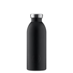 24Bottles 24B452 gourde Utilisation quotidienne, Randonnée 500 ml Silicone, Acier inoxydable Noir