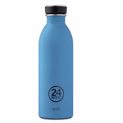 24Bottles Trinkflasche Urban 500ml Powder B, 500 ml, Utilisation quotidienne, Bleu, Acier inoxydable, 210 mm, 6,5 cm