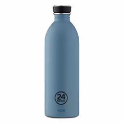 24Bottles Trinkflasche Urban 1000ml Powder, 1000 ml, Utilisation quotidienne, Bleu, Acier inoxydable, 225 mm, 8 cm