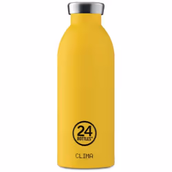 24Bottles Clima, 500 ml, Utilisation quotidienne, Jaune, Acier inoxydable, Adulte, 12 h