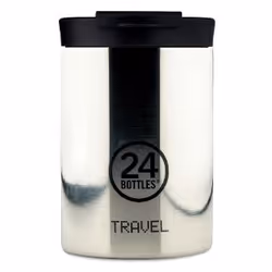 24Bottles Travel, Noir, Blanc, Acier inoxydable, Acier inoxydable, 6 h, 24 h, 350 ml