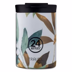 24Bottles Travel, Vert, Blanc, Acier inoxydable, Acier inoxydable, 6 h, 24 h, 350 ml