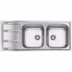 Foster FM 86.1V.STD, Acier inoxydable, Acier inoxydable, 2 bols, 362,5 x 400 mm, 362,5 x 400 mm, 8,89 cm (3.5")