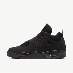 Baskets Air-Jordanx 4 Retro Black Cat Noir Homme Femme AJ4 Pas Cher - AUTREMENT - Cuir - Lacets - Plat