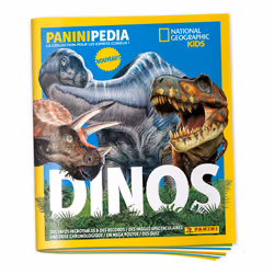 Panini DINOS NATIONAL GEOGRAPHIC KIDS PANINIPEDIA album, 220 mm, 2 mm, 275 mm, Italie, Garçon/Fille