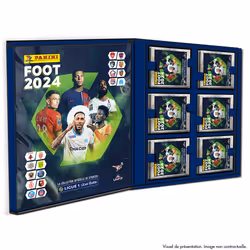 Panini FOOT 2024 LIGUE 1 UBER EATS coffret premium album +19 poch + 3 offertes