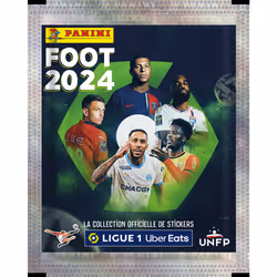 Panini FOOT 2024 LIGUE 1 UBER EATS Boite de 50 pochettes, 110 mm, 75 mm, 170 mm, Italie, Garçon/Fille