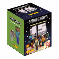 Panini MINECRAFT 3 stickers (15ème anniversaire) Boite de 36 pochettes, 110 mm, 75 mm, 170 mm, Italie, Garçon/Fille