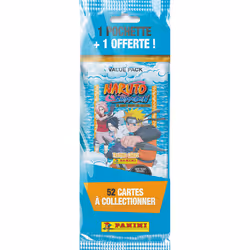 Panini NARUTO TC FAT PACK 1 poch achetée + 1 offerte, 65 mm, 10 mm, 175 mm, Italie, Garçon/Fille