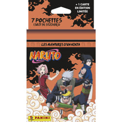 Panini NARUTO Blister 7 pochettes + 1 carte édition limitée