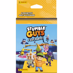 Panini STUMBLE GUYS Blister 6 pochettes (6 stickers par poch), 70 mm, 25 mm, 170 mm, Italie, Garçon/Fille