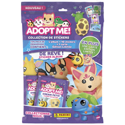 Panini ADOPT ME ON ROBLOX Album + 2 pochettes + 1 carte EL