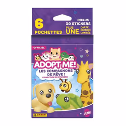 Panini ADOPT ME ON ROBLOX Blister 6 pochettes + 1 carte édition limitée, 70 mm, 25 mm, 170 mm, Italie, Garçon/Fille