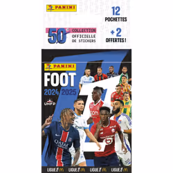 Panini FOOT 2024 2025 LIGUE 1 McDonald's Blister 12 pochettes + 2 offertes