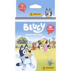 Panini BLUEY 2 Blister 7 pochettes, 70 mm, 25 mm, 170 mm, Italie, Garçon/Fille