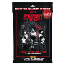 PANINI - Jeu de cartes à collectionner STRANGER THINGS - Pack de démarrage (1 classeur + 3 pochettes + 1 carte édition limitée)