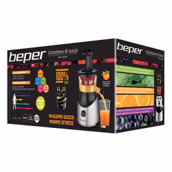 Beper 90.421R Centrifugeuse lente 150 W Noir, Acier inoxydable