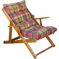 Fauteuils Harmony 3 positions Structure en bois. Structure en sapin et fuseaux en hêtre, finition naturelle. Tissu 100% coton ...