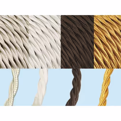 Câble électrique tressé recouvert d'une isolation textile FRRTX section HT 105. 0,50Câble électrique tressé recouvert d'une i ...