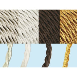 Câble électrique tressé antique 3x0,75 mt10 blanc Fraschetti