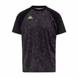 T-Shirt - KAPPA - Filo - Noir et gris foncé - Manches courtes - Respirant