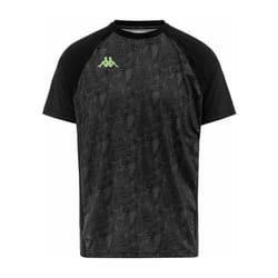 T-Shirt - KAPPA - Filo - Noir et gris foncé - Manches courtes - Respirant