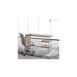 Ce bureau design en verre trempé naturel - TREMPI allie beauté et modernité. Il se distingue par sa structure en verre trempé ...