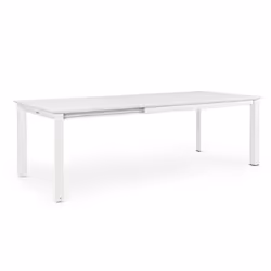 Bizzotto KONNOR CX21, Blanc, Aluminium, Forme rectangulaire, 4 pieds, 10 personne(s), 1600 mm