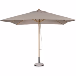 Le parasol carré en toile taupe - Lyxis procure un espace d'ombre agréable et raffiné. Il est idéal pour les moments de déten ...