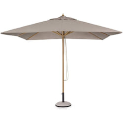 Bizzotto - Parasol carré 3x3m en toile taupe - Lyxis