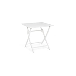 Table de jardin pliante 70x70x71 cm en alu blanc - BAIO