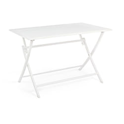 Table de jardin pliante 110x70x71 cm en alu blanc - baio