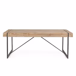 Bizzotto Garrett Forme rectangulaire Table fixe 2 pieds
