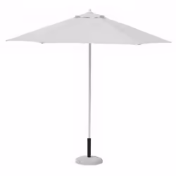 Bizzotto DELFI, Parasol d'aire de jeux cantilever, Rond, Blanc, Polyester, Acier, Acier