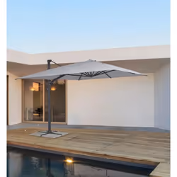 Bizzotto Ines Charc Parasol d'aire de jeux cantilever Carré Gris clair - Vue supplémentaire 12