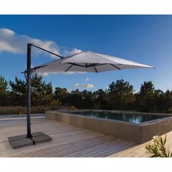 Bizzotto Ines Charc Parasol d'aire de jeux cantilever Carré Gris clair - Vue supplémentaire 13