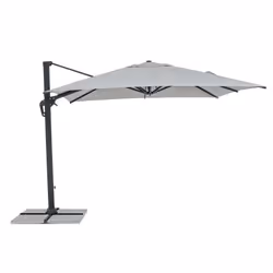 Bizzotto Ines Charc Parasol d'aire de jeux cantilever Carré Gris clair