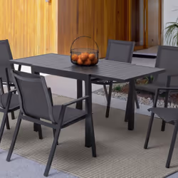 Cette table de jardin AMINA sera votre meilleur compagnon lors des repas en plein air. Elle est d'une grande utilité grâce à  ...