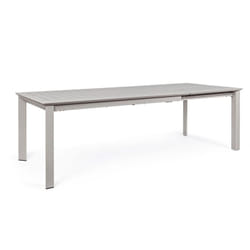 Table de jardin extensible 160/240x100x76 cm en aluminium taupe