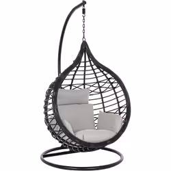 Profitez d'un moment de détente dans ce fauteuil suspendu Bizzotto.Celui-ci se compose d'une structure solide en métal ainsi  ...