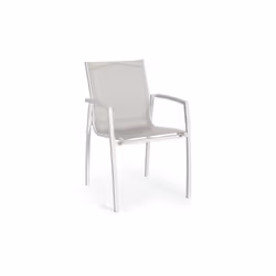 Hilla White Cloud Chair avec Accoudoirs en Aluminium Description: Structure en aluminium poudré (polyester); Assise et dossie ...