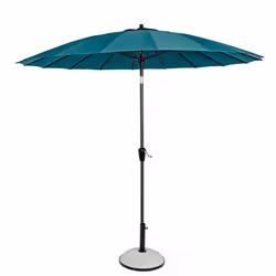 Bizzotto ATLANTA, Parasol d'aire de jeux cantilever, Rond, Couleur aqua, Polyester, Fibre de verre, Aluminium