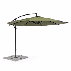 Bizzotto TEXAS, Parasol d'aire de jeux commerciale, Rond, Olive, Polyester, Acier, Acier
