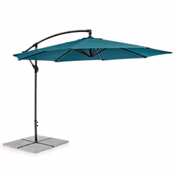 Bizzotto TEXAS, Parasol d'aire de jeux commerciale, Rond, Couleur aqua, Polyester, Acier, Acier