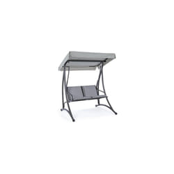 Bizzotto - Rocking chair acier 2 places Anthracite grely 145x120x h185 cm