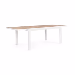 Bizzotto Belmar, Blanc, Aluminium, Acier inoxydable, 4 pieds, Jambes en T, 10 personne(s), 1600 mm